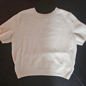 H&M Cream Short Sleeve Sweater